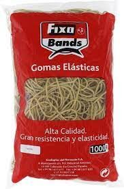 GOMAS ELASTICAS 2 MM X 16 CM FIXO BOLSA 1 KG