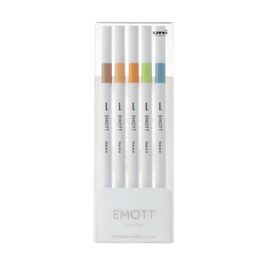 ROTULADOR 0.4 EMOTT. PACK 5 COLORES Nº6. UNIBALL.