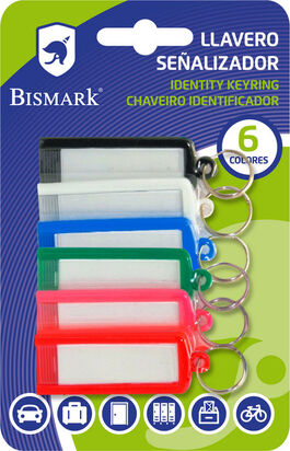LLAVERO SEÑALIZADOR. PACK 6 UDS. BISMARK.