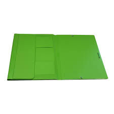 Carpeta Folio Solapas PVC con Gomas verde Saro
