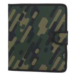 CARPETA 4 ANILLAS TELA ESTAMPADO MILITAR. TOTTO.