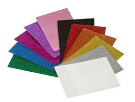 LAMINA GOMA EVA 40X60 NEGRO EFECTO PURPURINA.