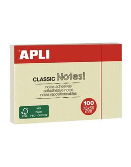 TACO NOTAS ADHESIVAS 50X75MM. APLI.