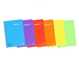 BLOCK A5 CUADRICULA 5X5 TAPA PLÁSTICO. COLORES SURTIDOS. ENRI.