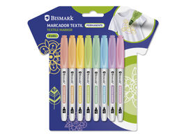 ROTULADOR PERMANENTE TEXTIL COLORES PASTEL 8U.