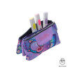 Estuche escolar eco-friendly tres compartimentos morado Meowsical - Tablero. TOTTO.