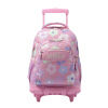 Mochila escolar con ruedas rosa Margaly - Renglones. TOTTO.