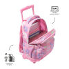 Mochila escolar con ruedas rosa Margaly - Renglones. TOTTO.