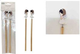 BLISTER 2 LAPICES COMUNION NIÑA BLANCA.