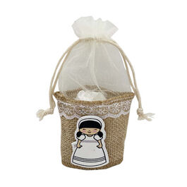 12 BOLSITAS DETALLES COMUNION NIÑA.