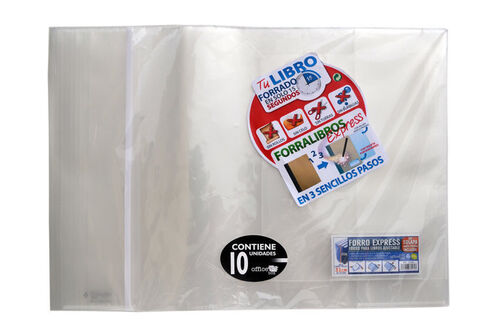 FORRO LIBRO EXPRESS 31CM AJUSTABLE PACK DE 10U.