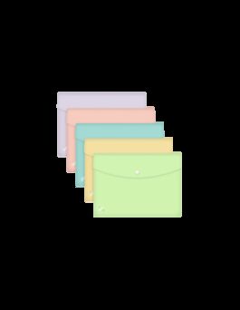 SOBRE BROCHE OXFORD  A5 PASTEL SURTIDOS.