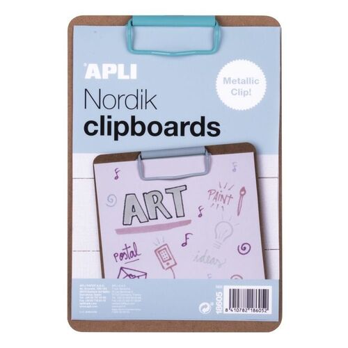 CLIPBOARD MADERA A5 CLIP AZUL NORDIK.