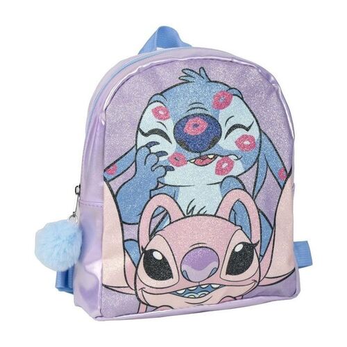 MOCHILA CASUAL FANTASIA GLITTER + IRIDISCENTE STITCH.