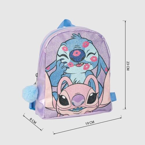 MOCHILA CASUAL FANTASIA GLITTER + IRIDISCENTE STITCH.