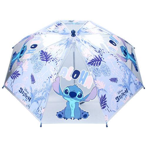 PARAGUAS INFANTIL TRANSPARENTE STITCH RAINY DAYS.