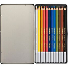 LAPIZ STABILO ORIGINAL PREMIUM CARBOTHELLO 12 COLORES METAL.