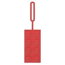 Llavero Etiqueta Equipaje Lego 2x4 Rojo