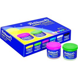 TEMPERA PELIKAN 40ML PINCEL 6 COLORES SURTIDOS.