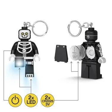 Llavero Linterna Lego Figura Esqueleto