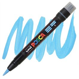 ROTULADOR POSCA PUNTA PINCEL PCF-350 AZUL CLARO.