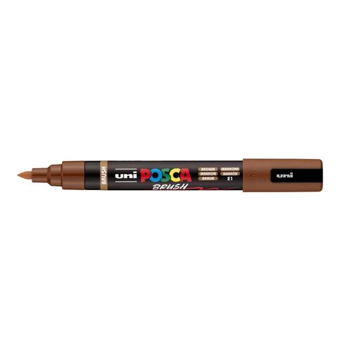 MARCADOR  UNI POSCA PC-5BR BRUSH MARRON.