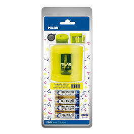 SACAPUNTAS POWER SHARP AMARILLO BLISTER. MILAN.