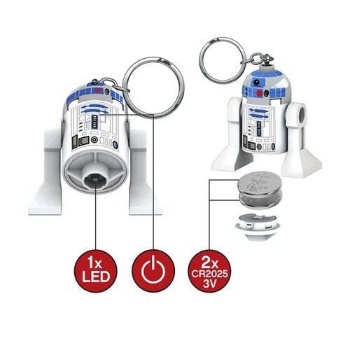 Llavero Linterna Lego Figura R2-D2