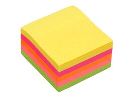 NOTAS ADHESIVAS NEON 76X76MM 450H. 5 COLORES SURTIDOS.