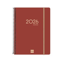 AGENDA 2025-2026 16 MESES. E10 (155X212MM) SEMANA VISTA VERTICAL. IKON. BURDEOS. FINOCAM.