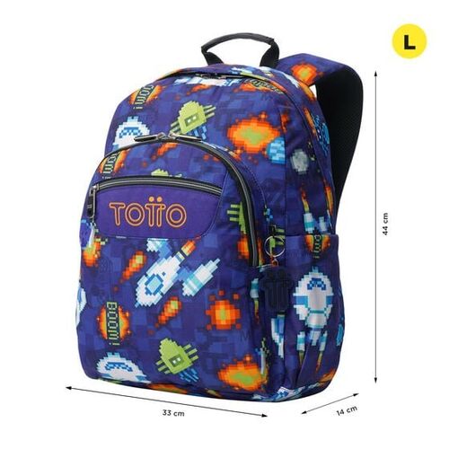 MOCHILA ACUARELES SPACE BLUE. TOTTO.