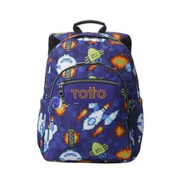 MOCHILA ACUARELES SPACE BLUE. TOTTO.