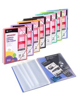 CARPETA FUNDAS (TARIFARIO) CARCHIVO ESPIRAL PP ARCHIVEX-STAR CANGURO A4 20