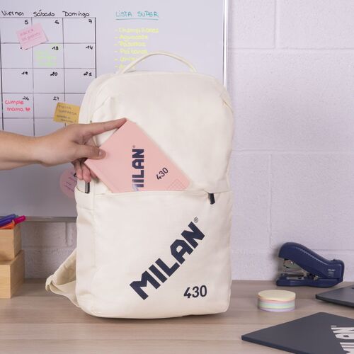 BLOCK A6 ENCOLADO. Papel cuadriculado, 48 hojas de 95 gr/m², colección 430 since 1918, beige