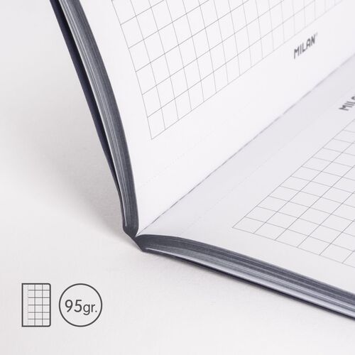 BLOCK A6 ENCOLADO. Papel cuadriculado, 48 hojas de 95 gr/m², colección 430 since 1918, azul.