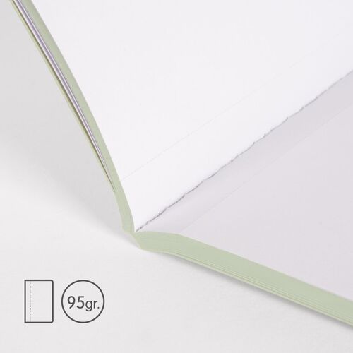 BLOCK A6 ENCOLADO. 48 hojas blancas de 95 gr/m², colección 430 since 1918, verde