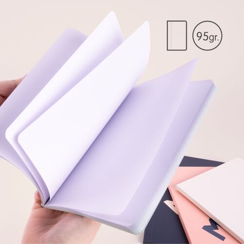 BLOCK A6 ENCOLADO. 48 hojas blancas de 95 gr/m², colección 430 since 1918, beige