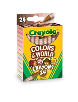 CERAS CRAYOLA 24 COLORES. COLOURS OF THE WORLD.