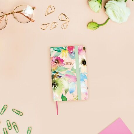 AGENDA 2026 BLOOM. TAMAÑO F2 (8X12CM) SEMANA VISTA HORIZONTAL. FINOCAM.