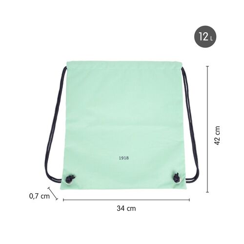 BOLSA MOCHILA DE TIRAS COLECCIÓN 430 SINCE 1918. VERDE. MILÁN.