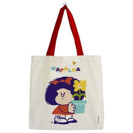 BOLSA CON ASAS. TELA. MAFALDA. PLANTITA.