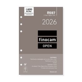 RECAMBIO AGENDA 2026 FINOCAM OPEN 500 R597 2 DIAS PÁGINA