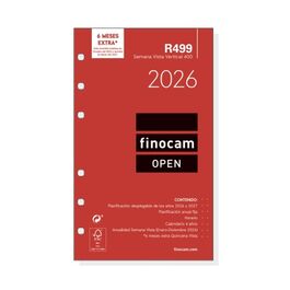 RECAMBIO AGENDA 2026 FINOCAM OPEN 500 R599 SEMANA VISTA VERTICAL