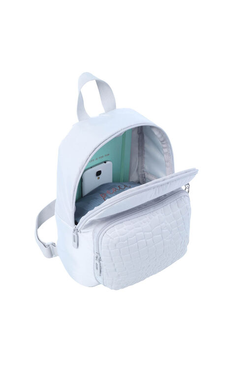 Mochila juvenil gris Micro Chip - Baltra. TOTTO.