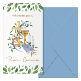 TARJETA DE FELICITACION BILLETERO COMUNIÓN. DOHE.