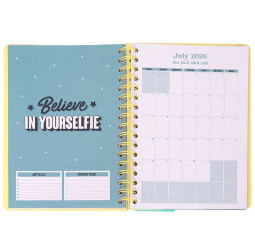 AGENDA 2026 SEMANA VISTA A5. BASIC LA VIE EST BELLE. MR WONDERFUL.