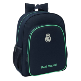 MOCHILA ADAPTABLE A CARRO. REAL MADRID. TAMAÑO PEQUEÑO. PRODUCTO OFICIAL.