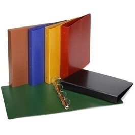 CARPETA A5 4 ANILLAS DE 25MM. CARTÓN. ROJO. CARCHIVO.