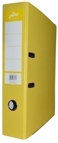 ARCHIVADOR OLEF COLOR A4 75MM (LOMO ANCHO) AMARILLO