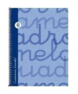 BLOCK A5 4MM CUADROVIA. TAPA DURA. AZUL. LAMELA.